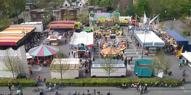 kermis gezien vanaf de 6e verdieping