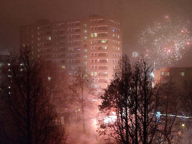 Jaarwisseling vanaf de Aert van Neslaan